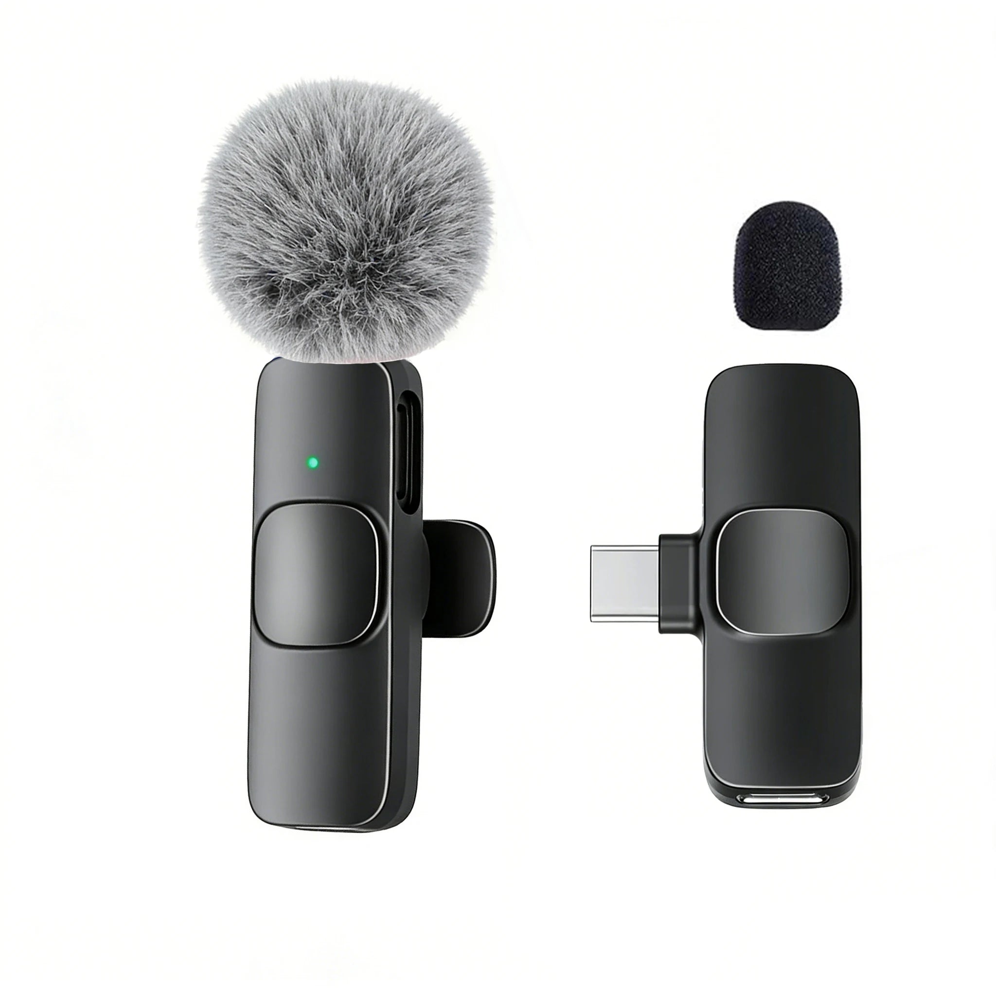 Type-C Port Professional Wireless Lavalier Microphone for Smartphones, Computers and Cameras, Plug and Play
